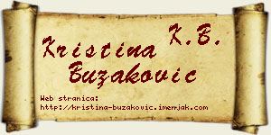 Kristina Buzaković vizit kartica